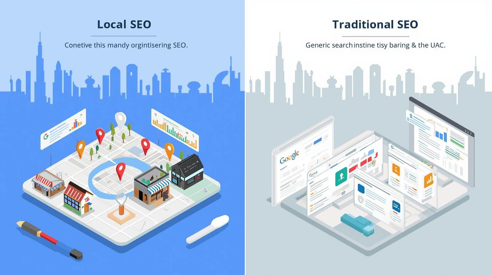 Local vs Traditional SEO in UAE: Dubai, Abu Dhabi & Sharjah Business Guide
