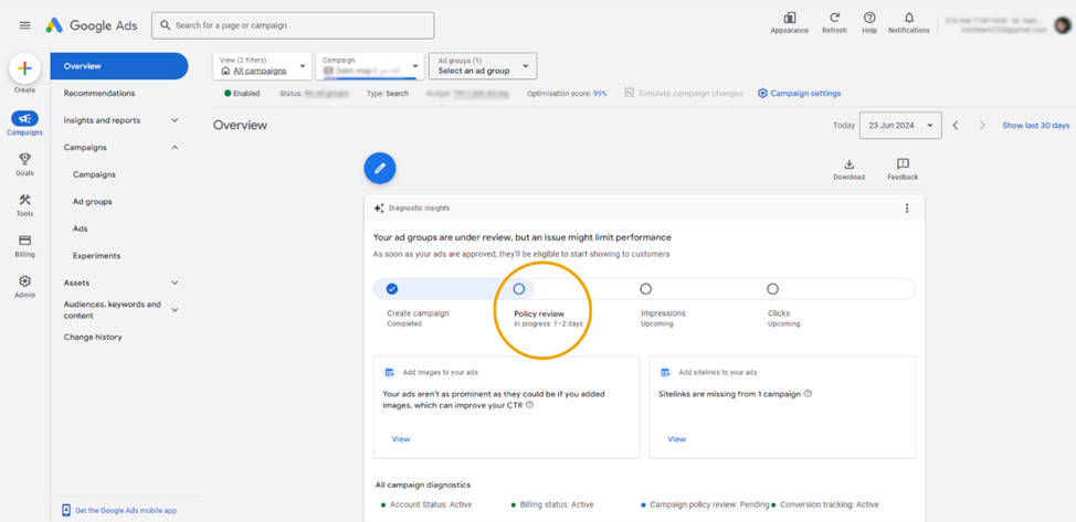 checklist for troubleshooting google ads campaigns with no impressions