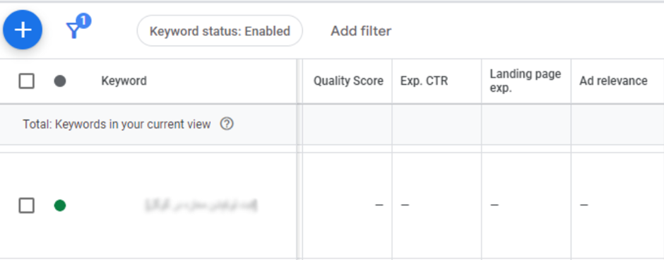 Google Ads Quality Score metrics