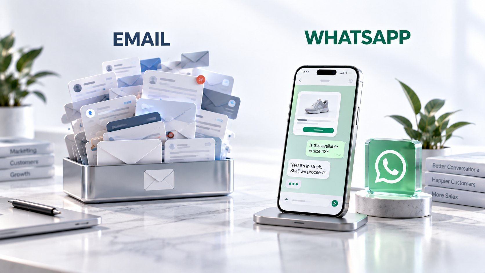 How Can UAE E-commerce Sites Improve Cart Abandonment With WhatsApp (2026 Guide) 2 WhatsApp vs Email